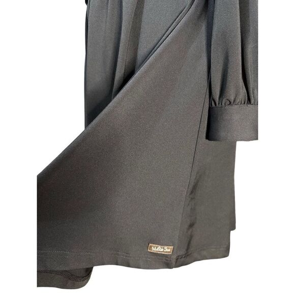 Matilda Jane Paint By Numbers Womens Black Dress Black Belted Pockets Stretch L - Picture 3 of 11